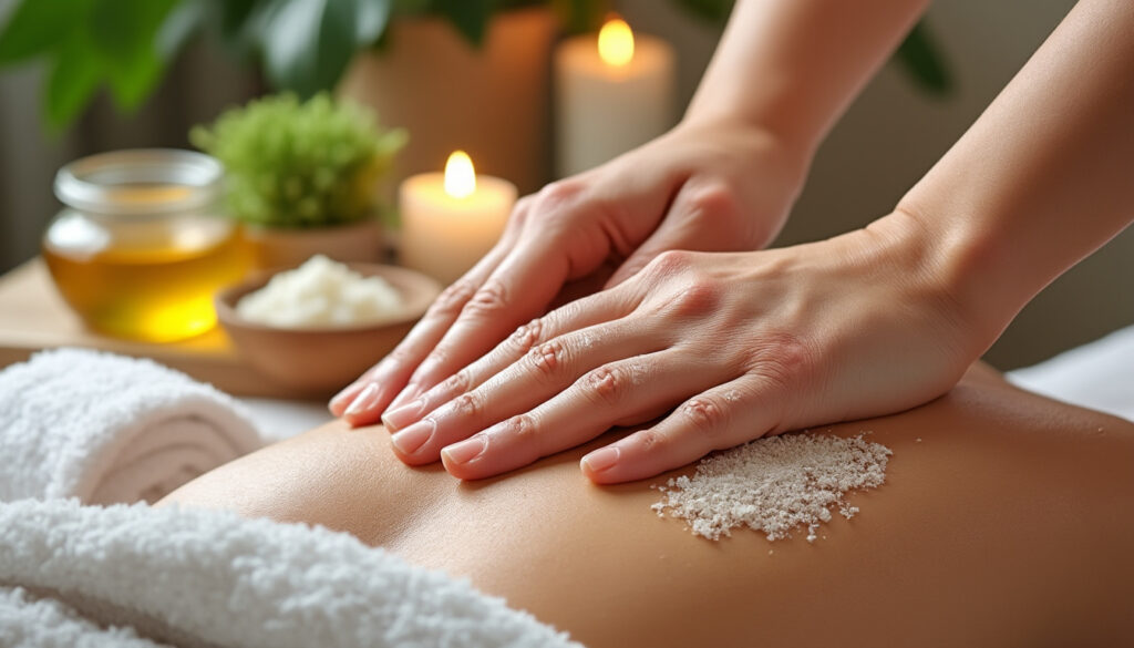 découvrez un rituel corps complet alliant gommage, hydratation et massage pour une peau douce, nourrie et revitalisée.