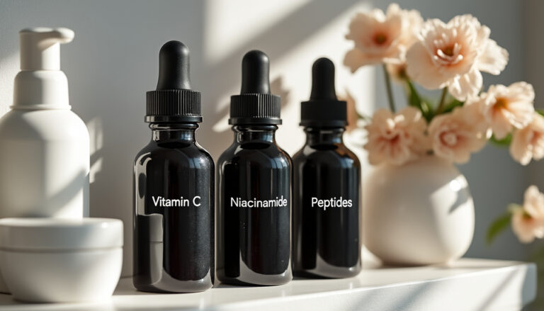 Vitamine C, niacinamide, peptides : qui fait quoi
