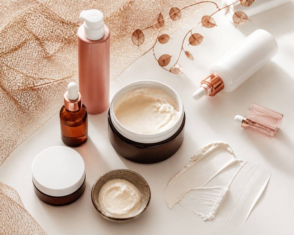 Gel douche et beurre corporel dans un écrin lumineux