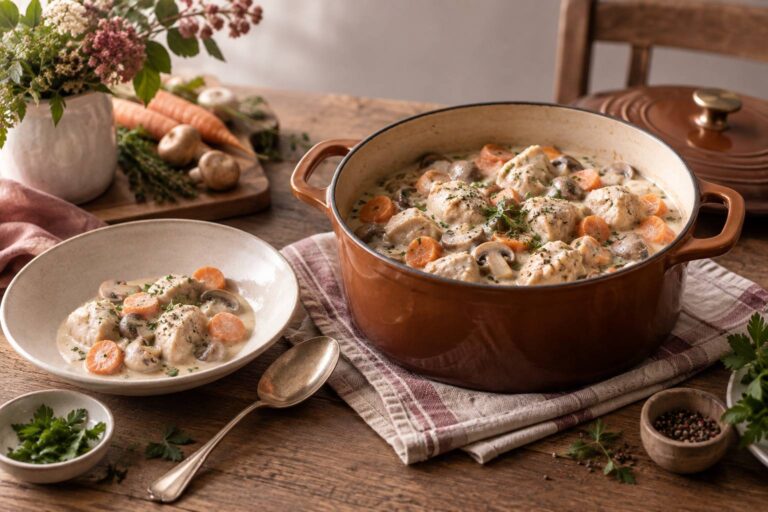 La délicieuse blanquette de dinde : un classique réconfortant à savourer