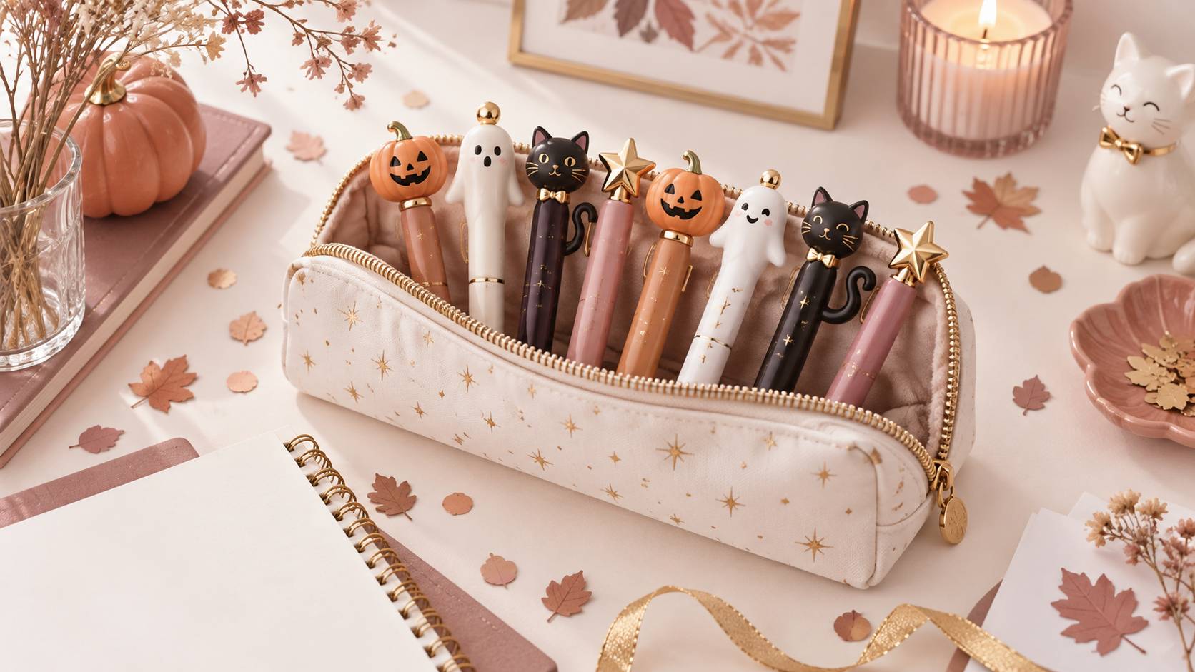 Illustration éditoriale du sujet : Les stylos Legami incontournables pour vos enfants : découvrez la collection Halloween qui fait un carton !