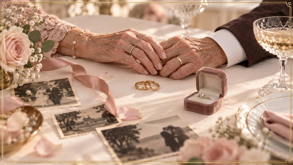 Illustration éditoriale du sujet : Noces de diamant : 7 idées originales pour célébrer 60 ans de mariage