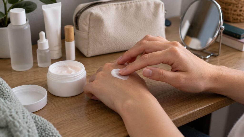Illustration de détail sur le sujet : Routine beauté d’étudiante à petit budget : l’essentiel quand on vit loin de chez